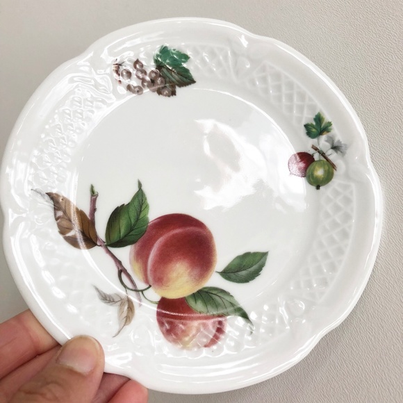 5 VTG Philippe Deshoulieres Canape Appetizer Fruit Plates Lourioux France 5.75" - Picture 8 of 11